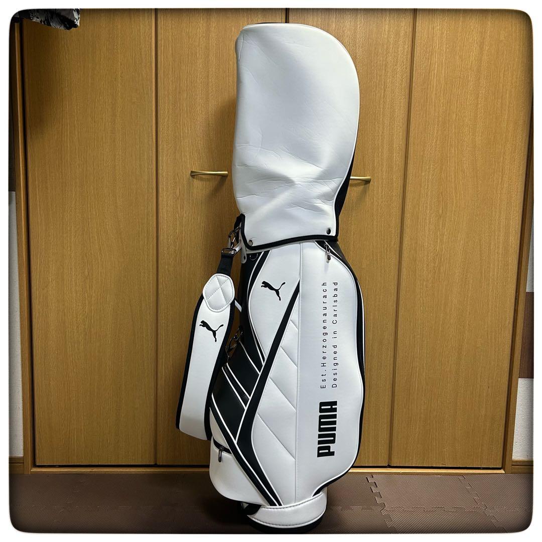 PUMA キャディバッグ ホワイト ブラック