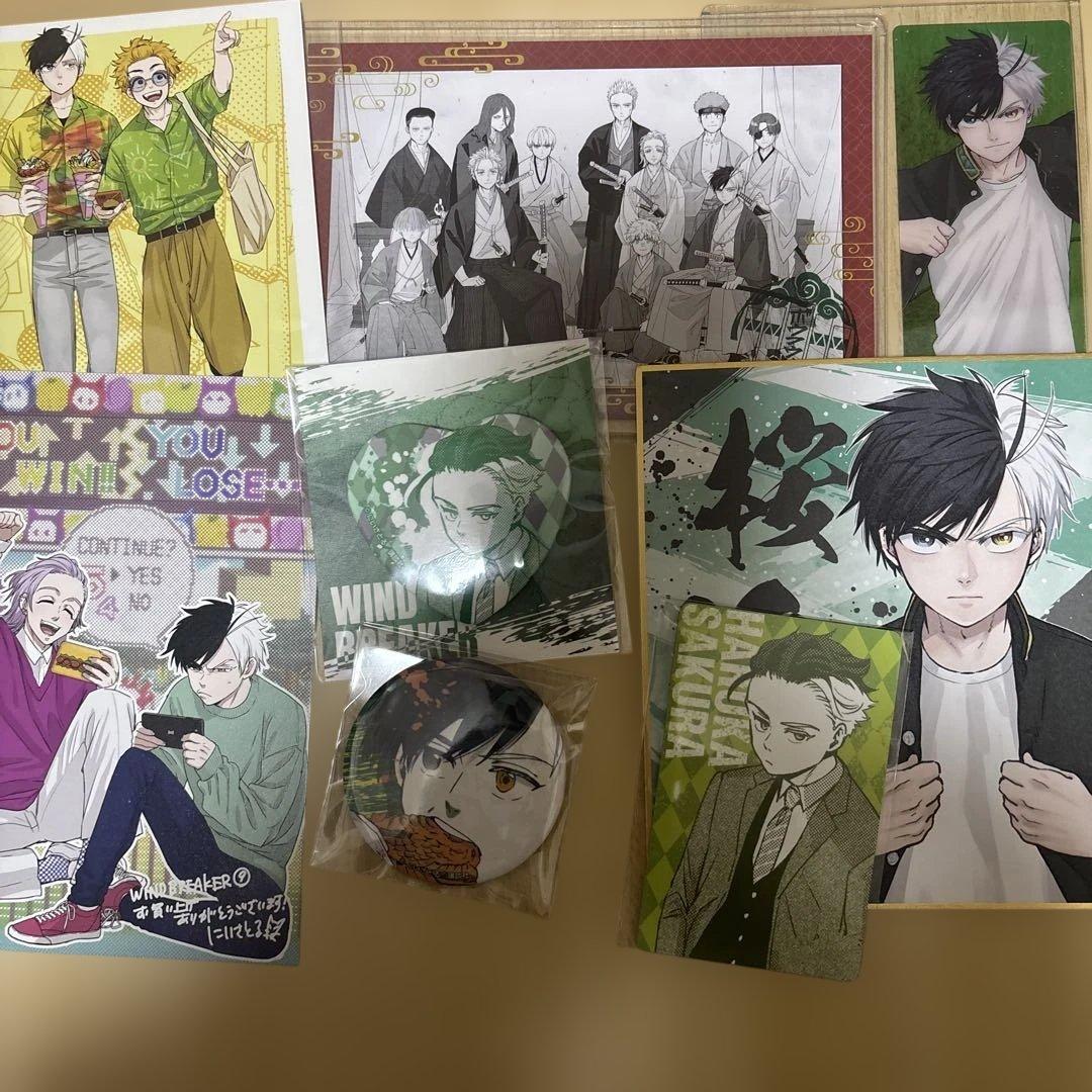 WIND BREAKER 缶バッジ 、色紙、カード　桜遥セット