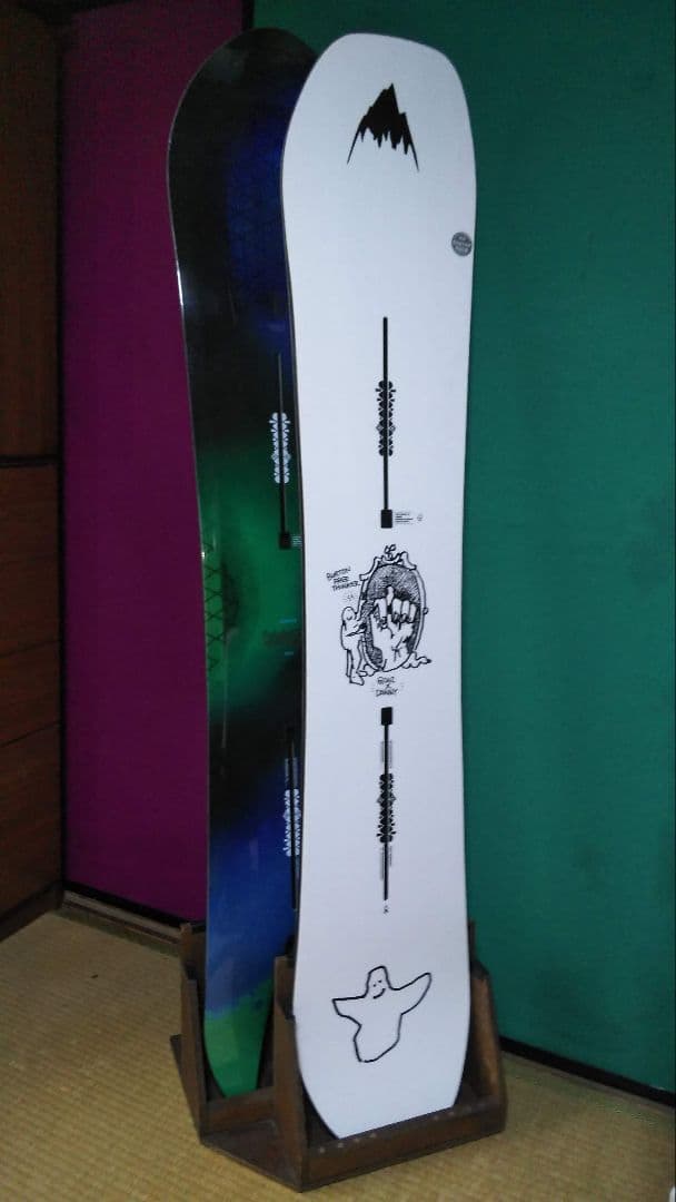 スノーボードディスプレイスタンドラック２本用カラーウィールナット　ハンドメイド