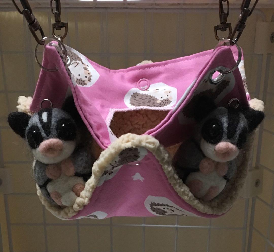 モモンガハウス(ハリネズミ柄ver.3)ボアベージュ  冬仕様