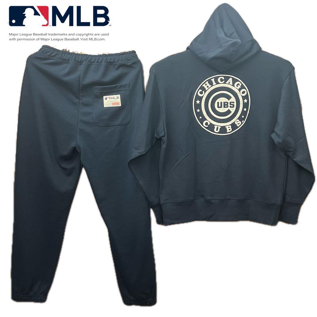 新品未使用 MLB公式 L 上下 セットアップ パーカー ボトム シカゴ カブス