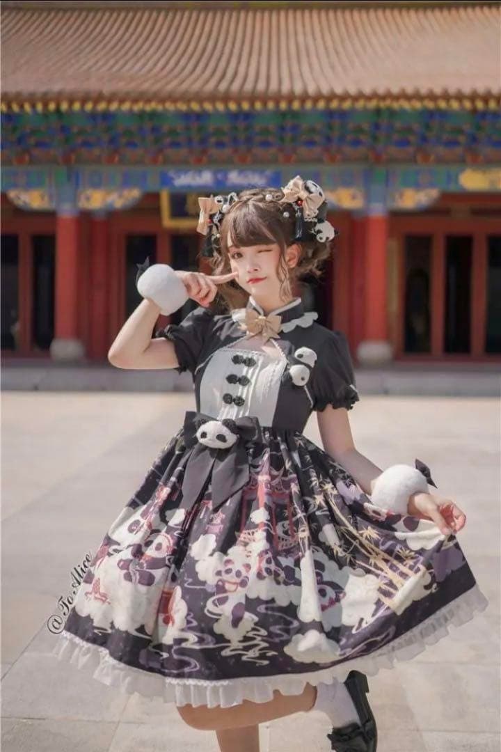 ToAlice お祝いパンダ胸あきチャイナワンピース