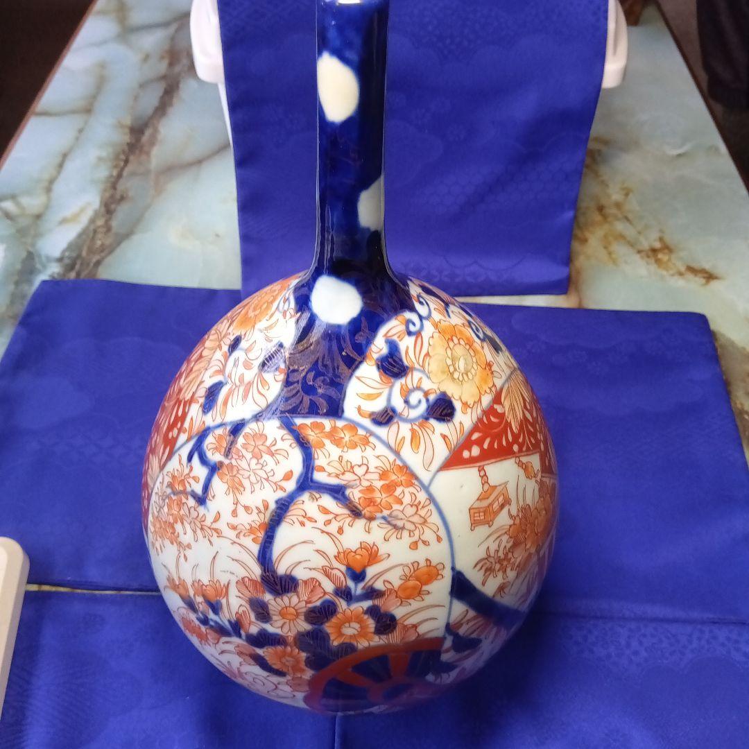 古伊万里献上手鶴首花入無傷