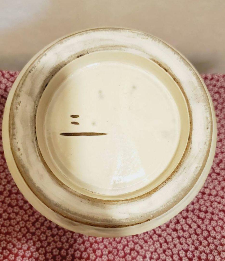 ⑥宮城三成 魚紋 大筒壺 鮮やか 人間国宝孫 やちむん 沖縄