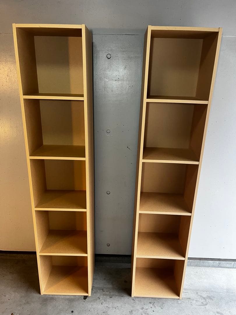 美品・廃盤希少★無印 パルプボードボックス・タテヨコＡ４サイズ・５段 ２個セット