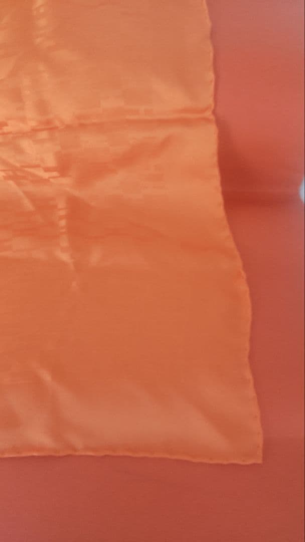 【極美品】エルメス　グランH スカーフ　ハンカチーフ　オレンジ　シルク100％