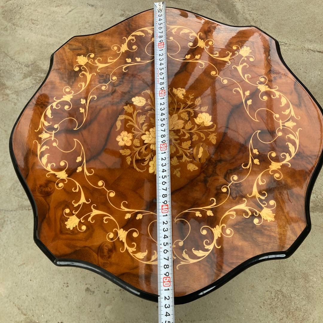 ニ*ん様 イタリア製 象嵌 ティーワゴン 2段 西洋 アンティーク