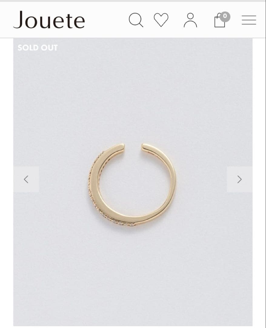 【価格見直し！購入証明書有り】ジュエッテ　K10ブラウンダイヤモンドイヤーカフ