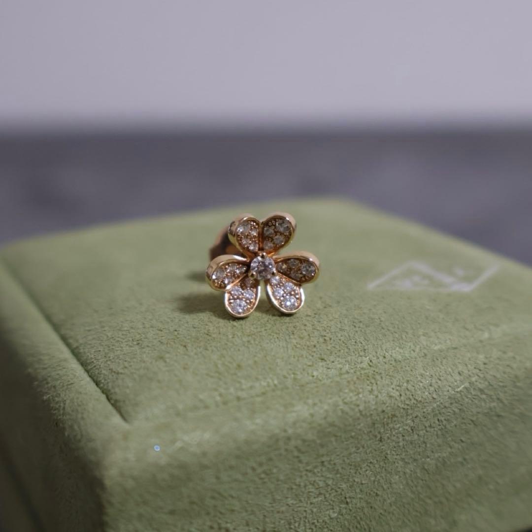 ヴァンクリーフ＆アーペル K18PG ダイヤモンド フリヴォル ピアス