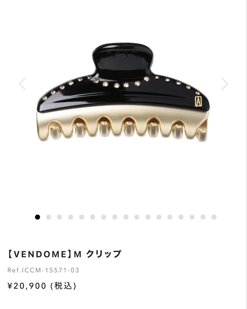 アレクサンドルドゥパリ　VENDOME ヘアクリップ