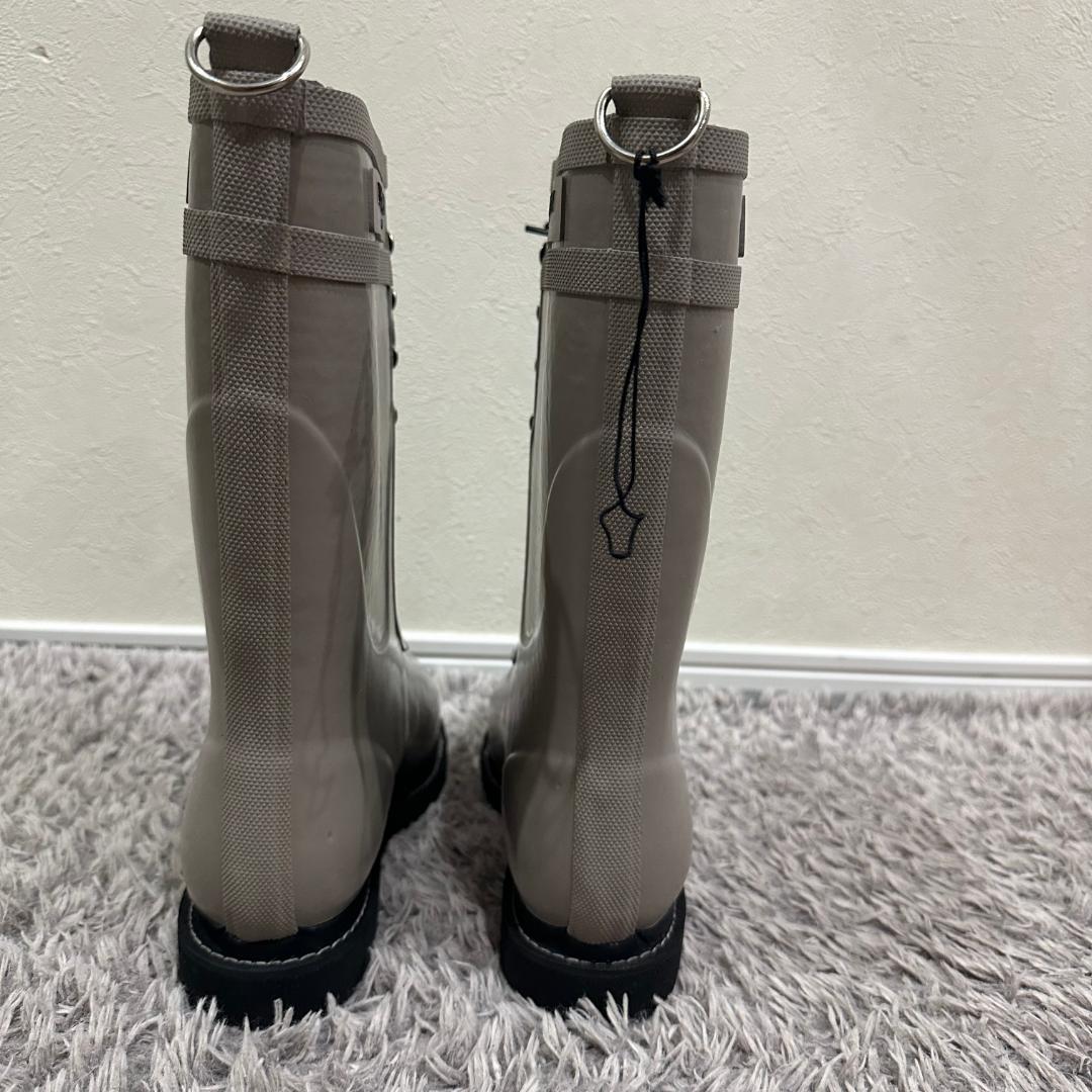 ILSE JACOBSEN レインブーツ レースアップ ベージュ 24.5cm