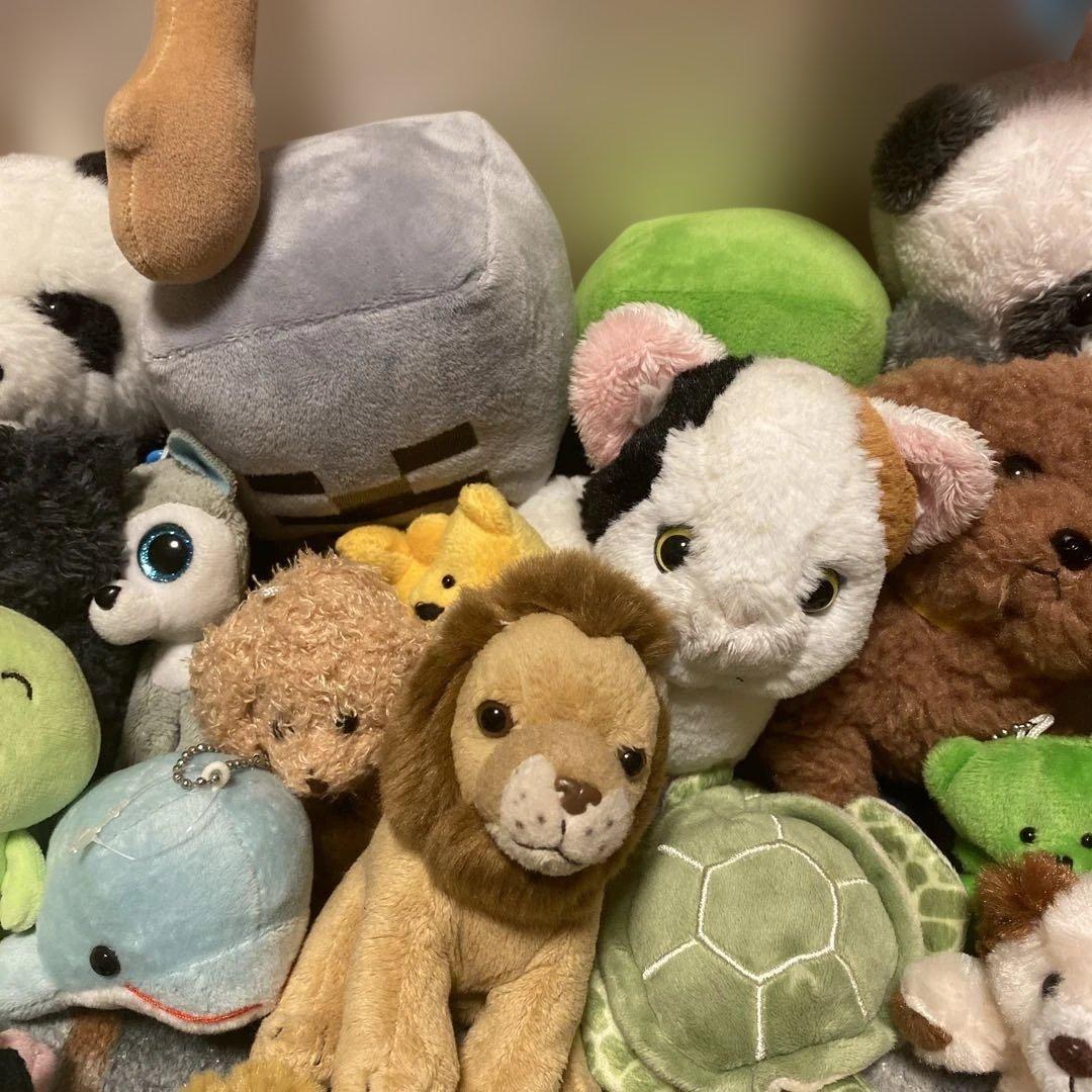 多様な動物のぬいぐるみ約セット