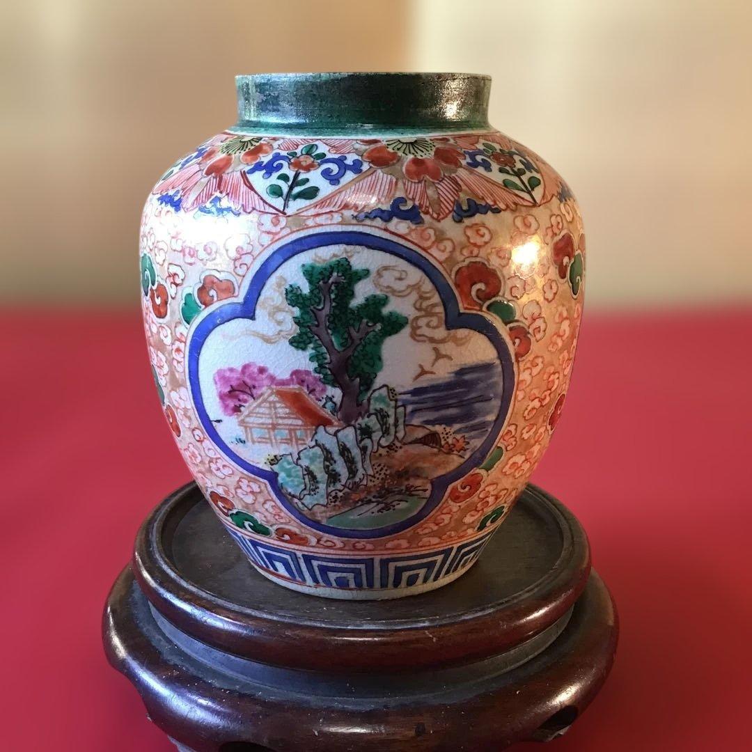 時代物　九谷小壺　明治頃