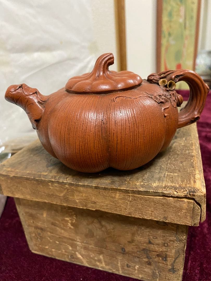 朱泥 急須 南瓜壷 唐物 茶道具