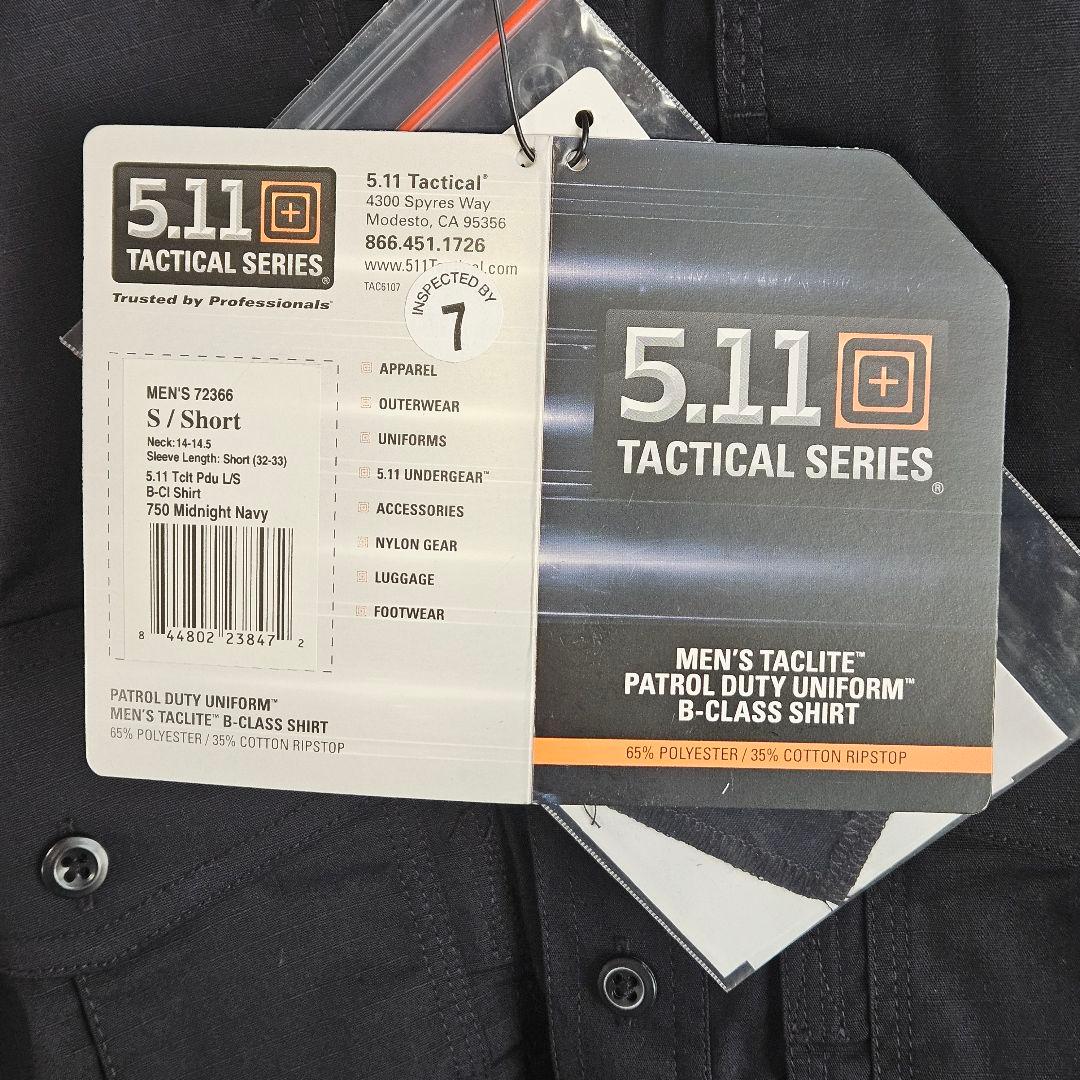 【新品】5.11 Tactical Series ネイビーシャツ Sサイズ