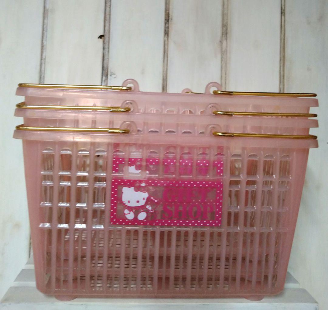 キティちゃん お買い物かご3個セット レア