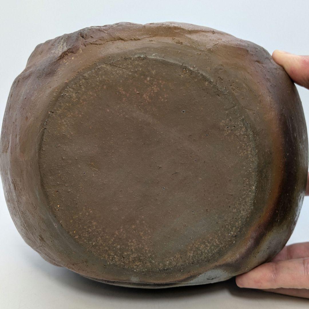 岡本錦朋 備前陶彫「平和の花園」 共箱栞 備前焼 壷花入 壺花瓶 花器 裸婦