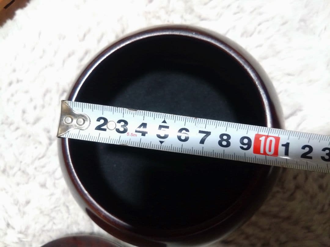 囲碁　黒檀碁笥