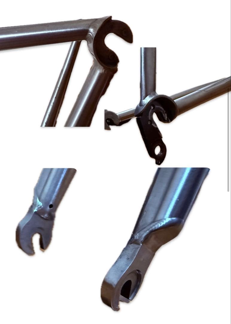 チタン製 ロードバイクフレーム　510サイズ　クリスキング製チタンヘッドパーツ付