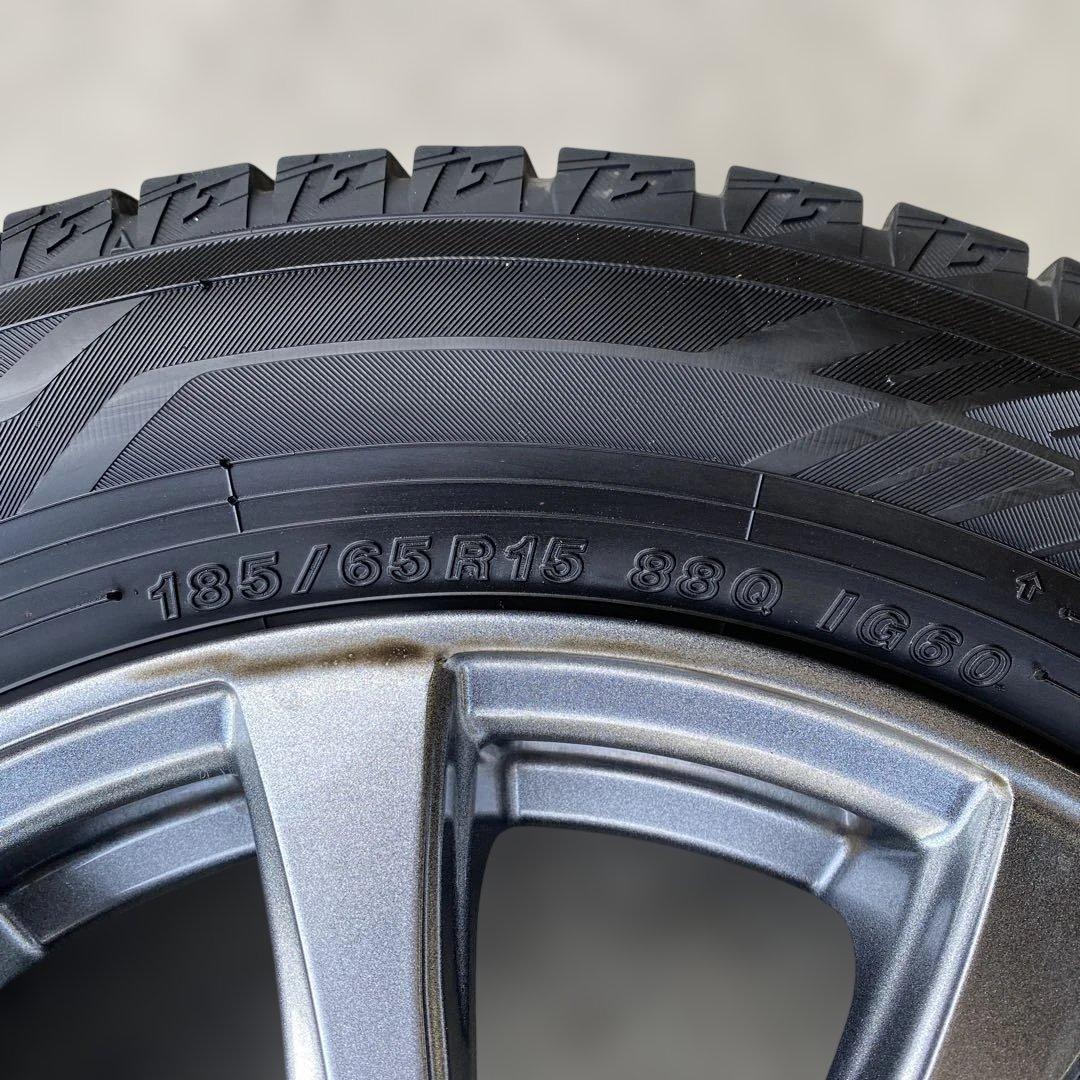 中古バリ溝ヨコハマスタッドレスセット185/65R15現行フリード 送料無料