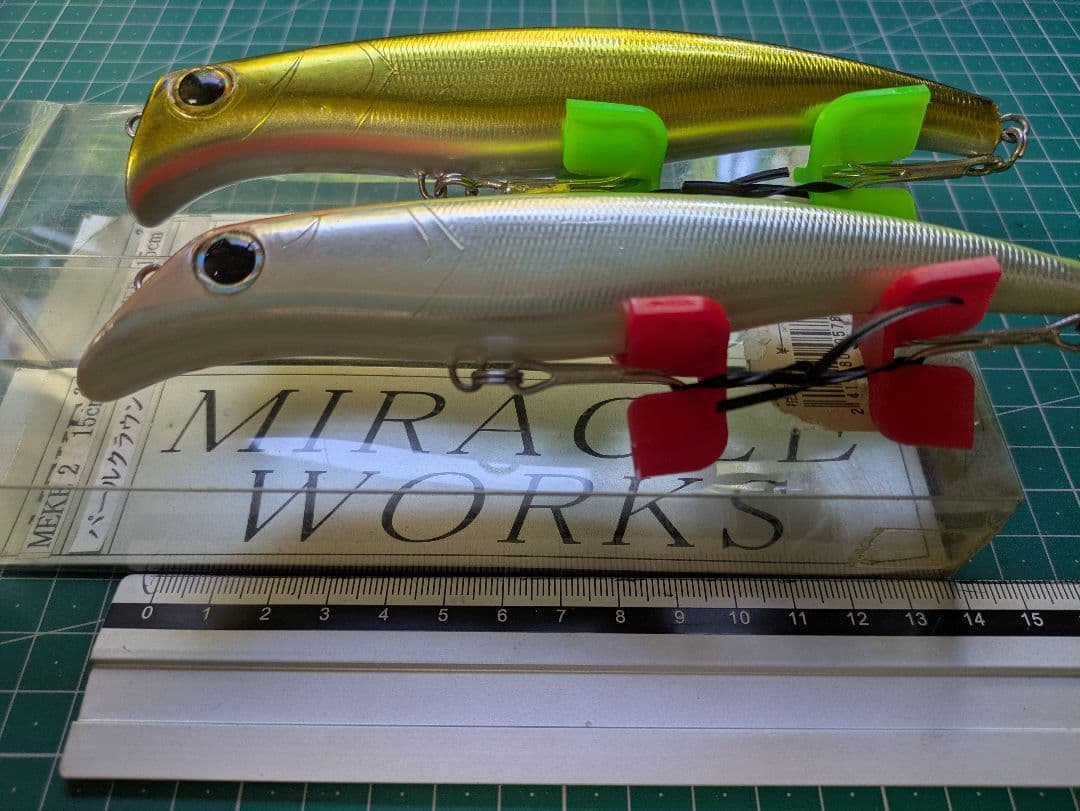 ガンキチです、MIRACLE WORKS ハンドメイドミノー 2個セット