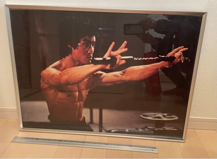 ブルースリー　ヌンチャク　オブジェ　額入り　値下げしました