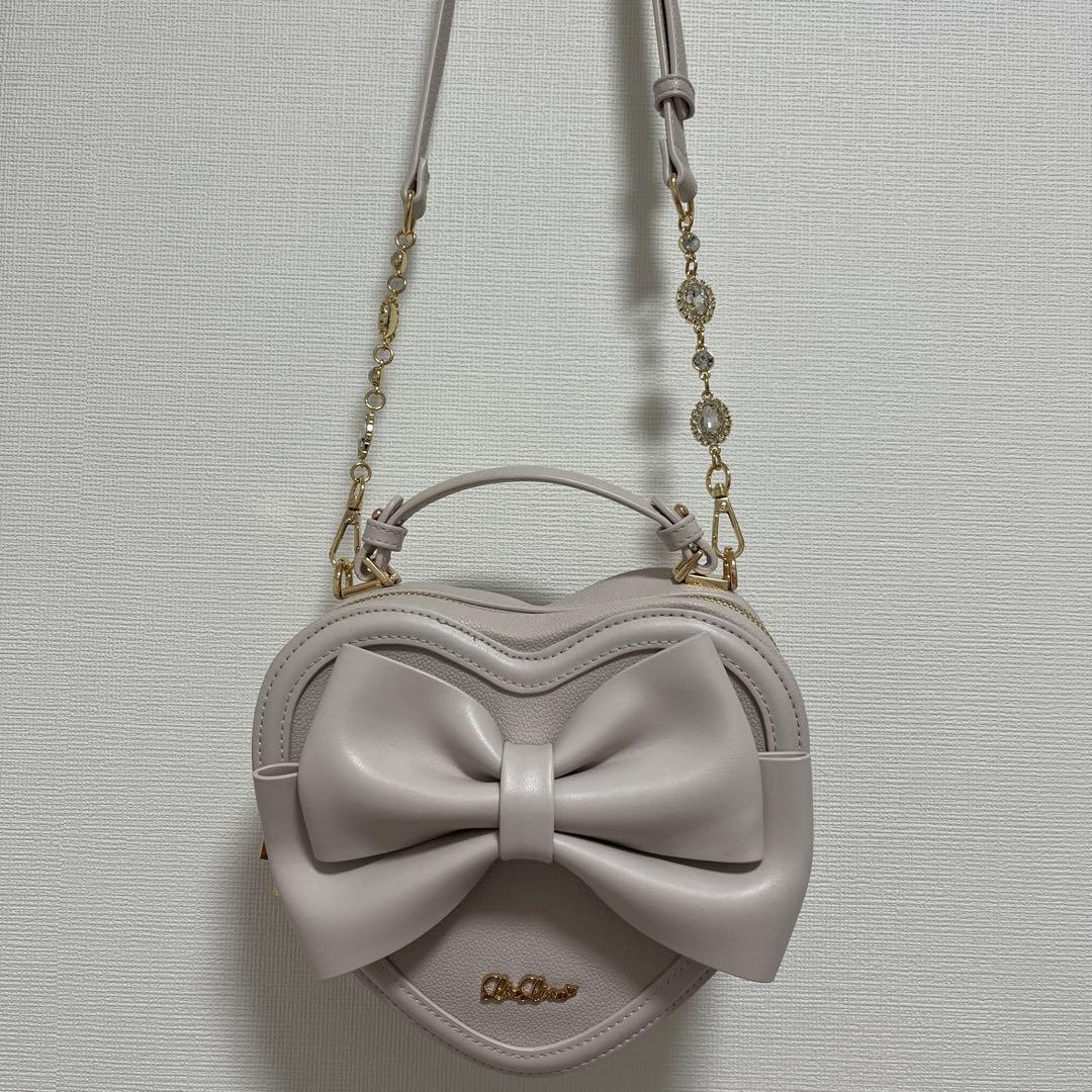 ふわマシュマロ LIZLISA リボンハートバッグ ピンク