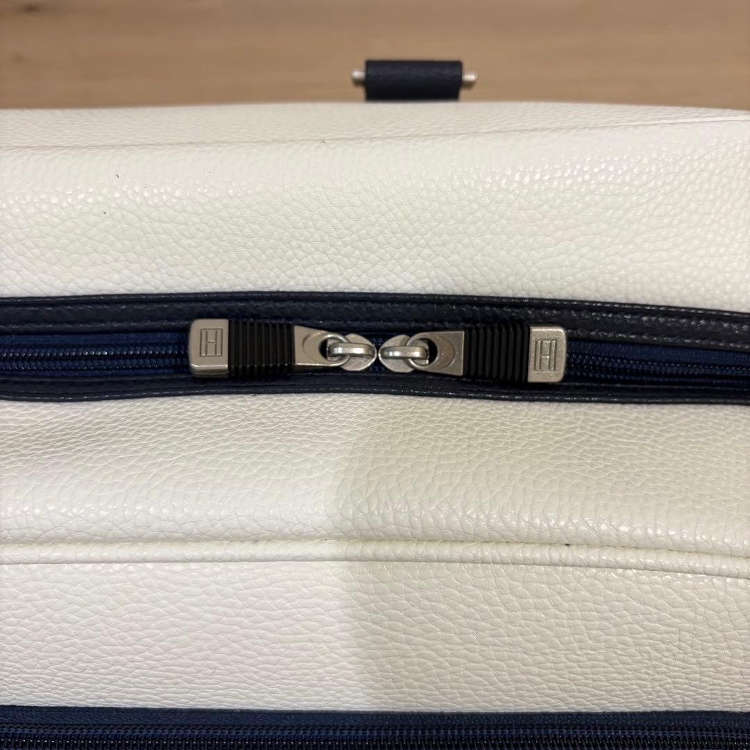 美品【トミーヒルフィガーゴルフ】ボストンバッグ ホワイト