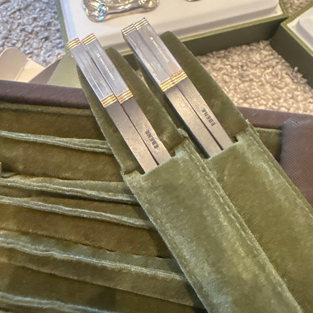 ト*マ様 クリストフル箸置き・箸１２本セット