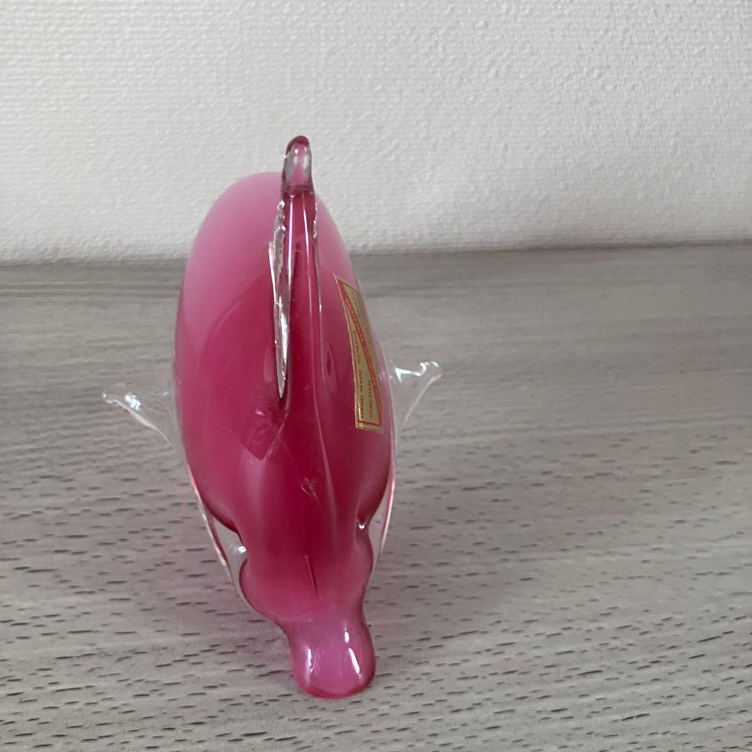 イルカ　ガラス置物　硝子細工　ヴェネチアンガラス ムラーノmurano イタリア