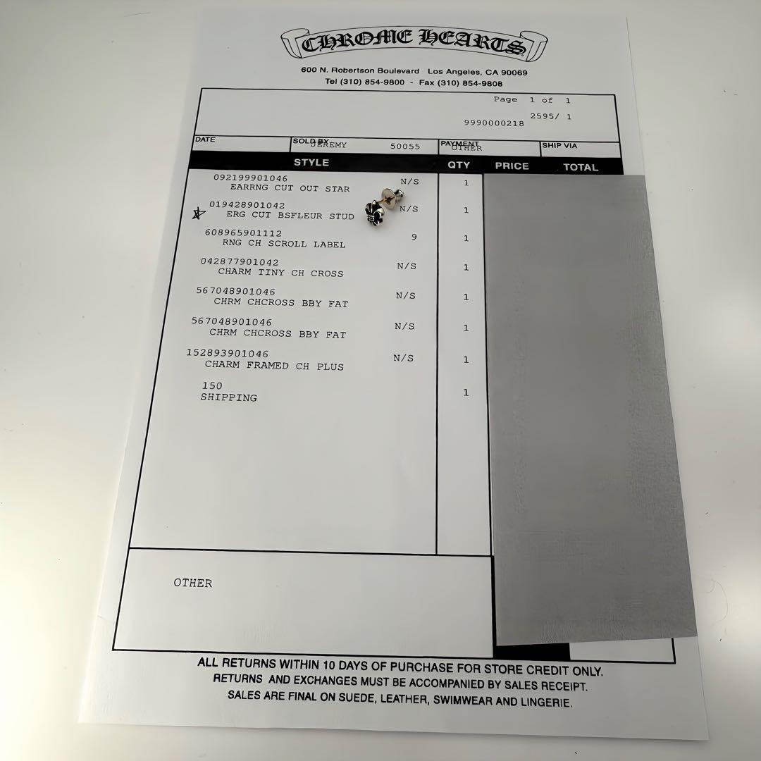 CHROME HEARTS CUT OUT BS FLRフレア スタッドピアス