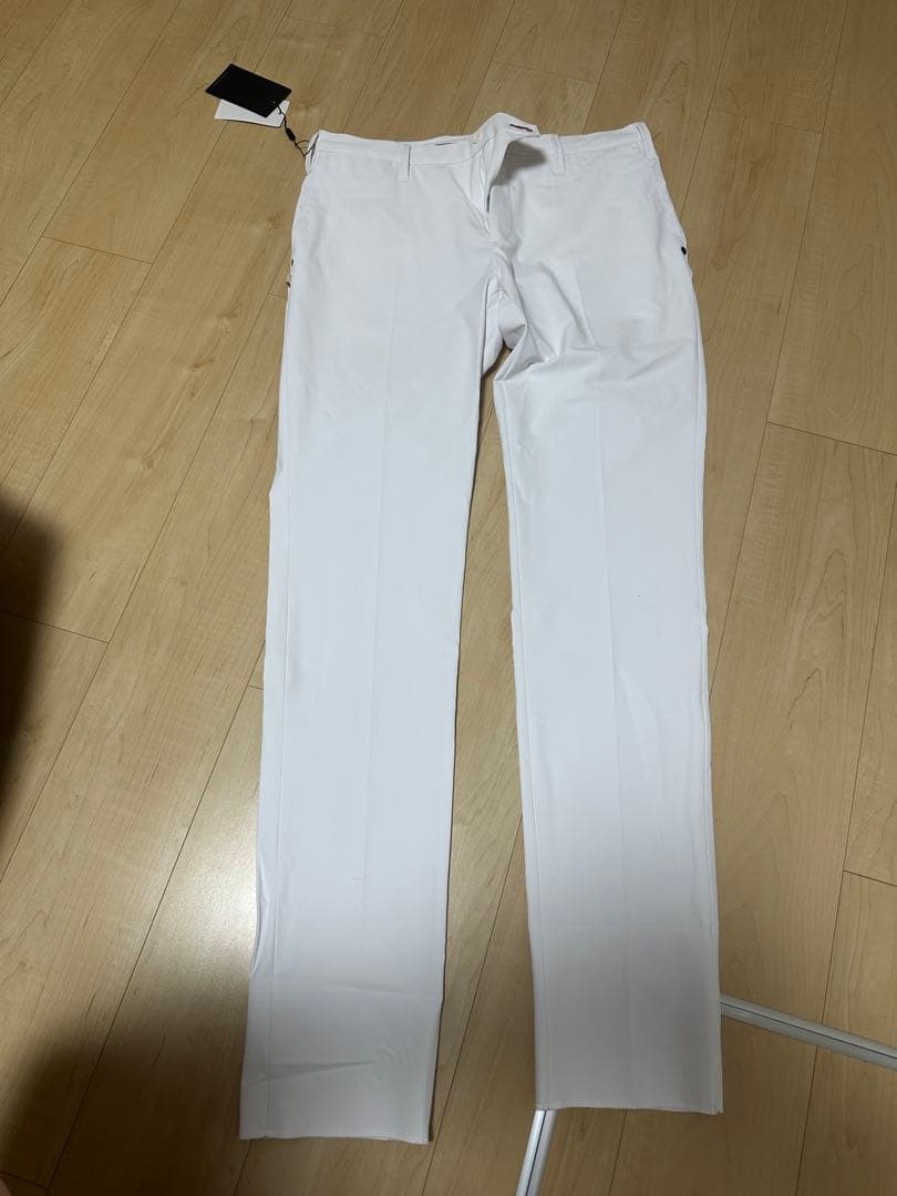 ホワイト ストレートレッグパンツ メンズ ゴルフ