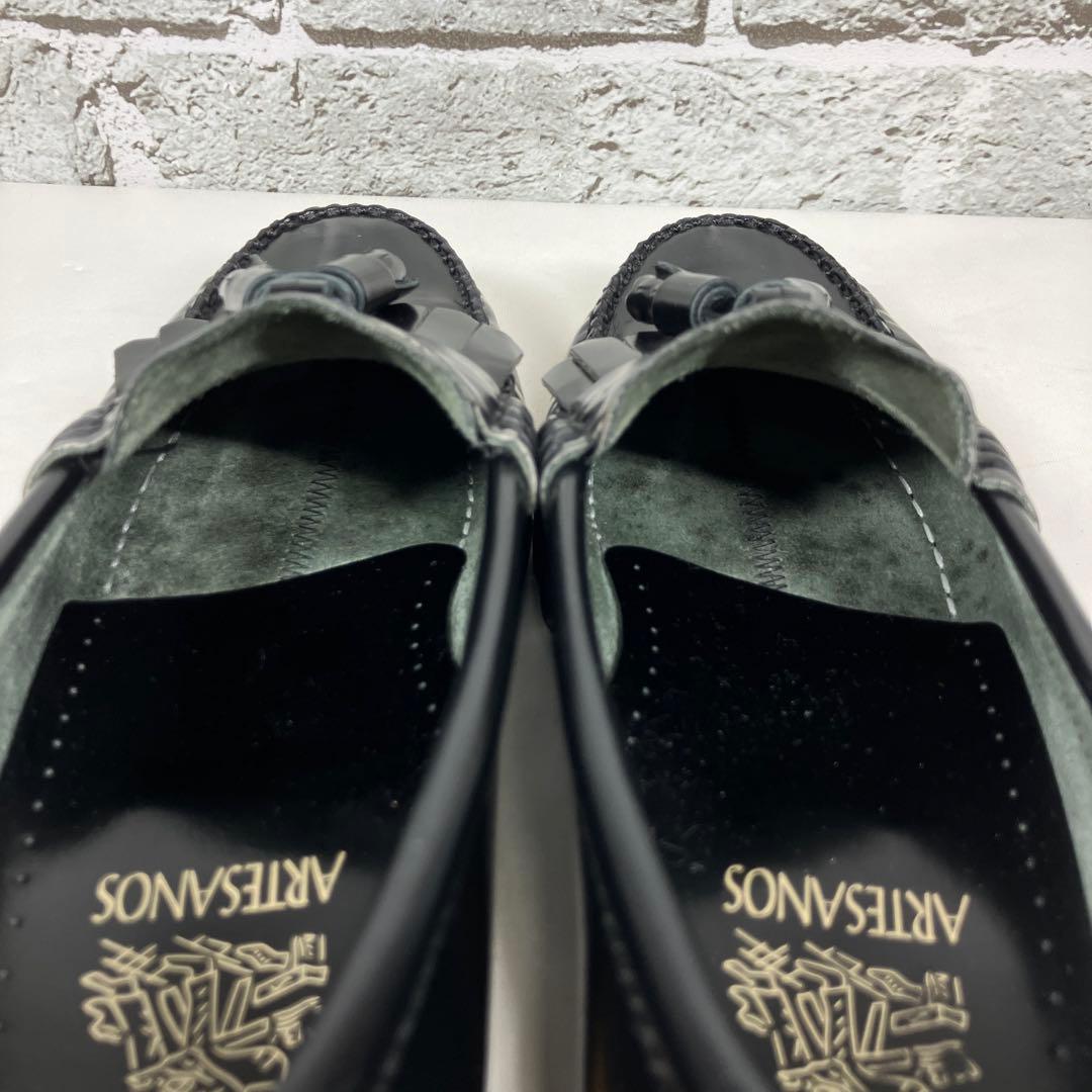 【極美品】ARTESANOS タッセルローファー 23cm 黒 レザー 軽量