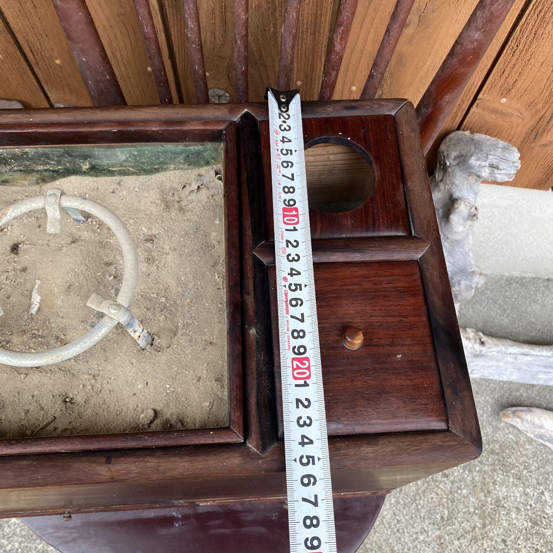 長火鉢　箱火鉢　小型　アンティーク　煙管　骨董