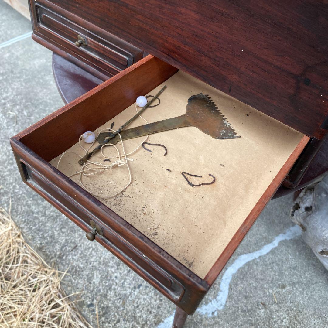 長火鉢　箱火鉢　小型　アンティーク　煙管　骨董