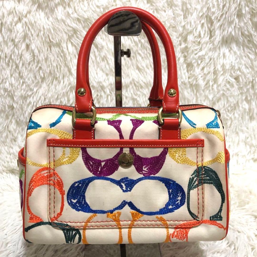 コーチ ハンドバッグ マルチカラー　シグネチャー
