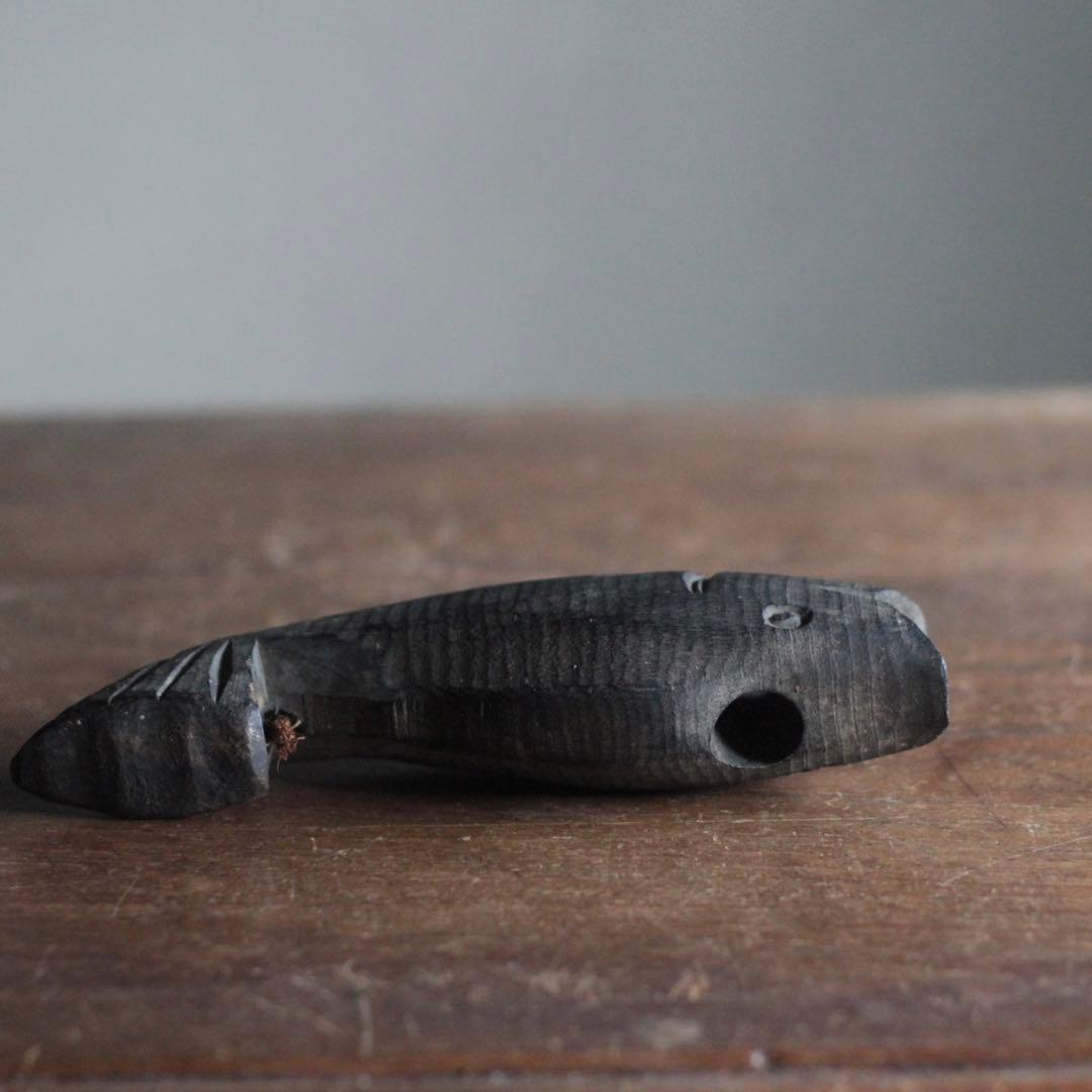 古い 自在鉤 横木 鯉 古道具 アンティーク オブジェ