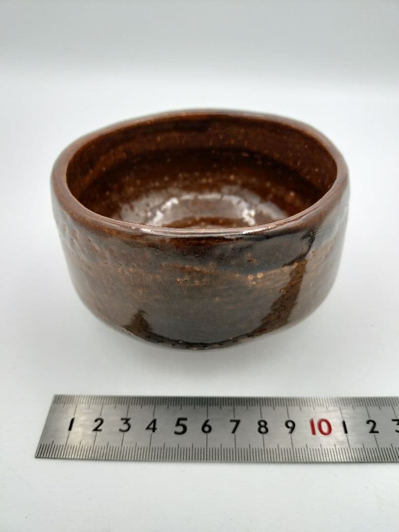 a931 茶碗 飴楽 大樋年郎 木箱入 古物 10代大樋長左衛門 　茶道具