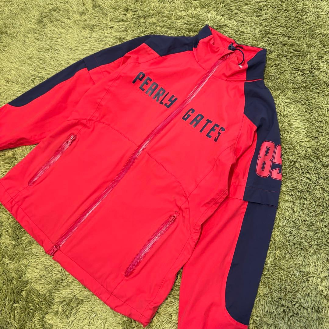 パーリーゲイツ PEARLYGATES レインウェア ジャケット 赤 サイズ0