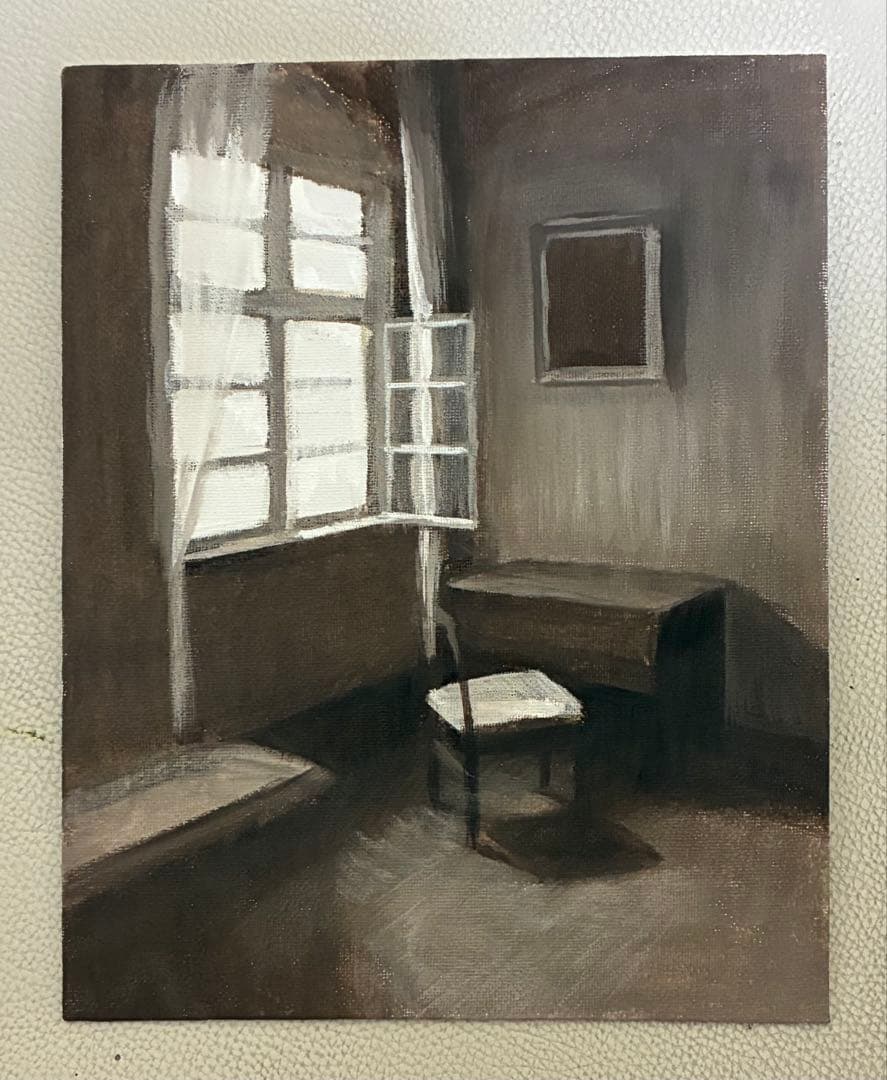 アクリル画　室内　838