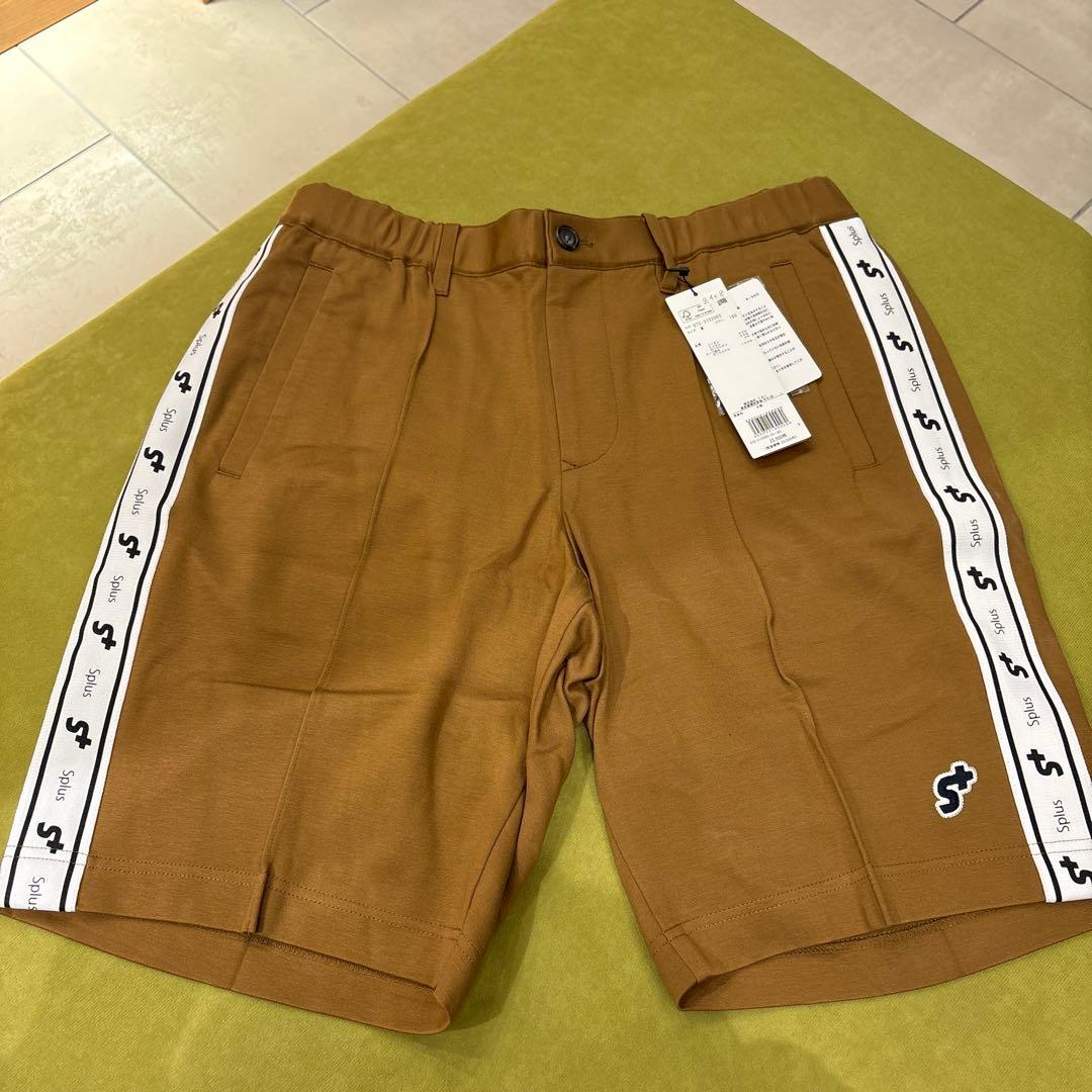 エスプラス ブラウン サイドストライプパンツ