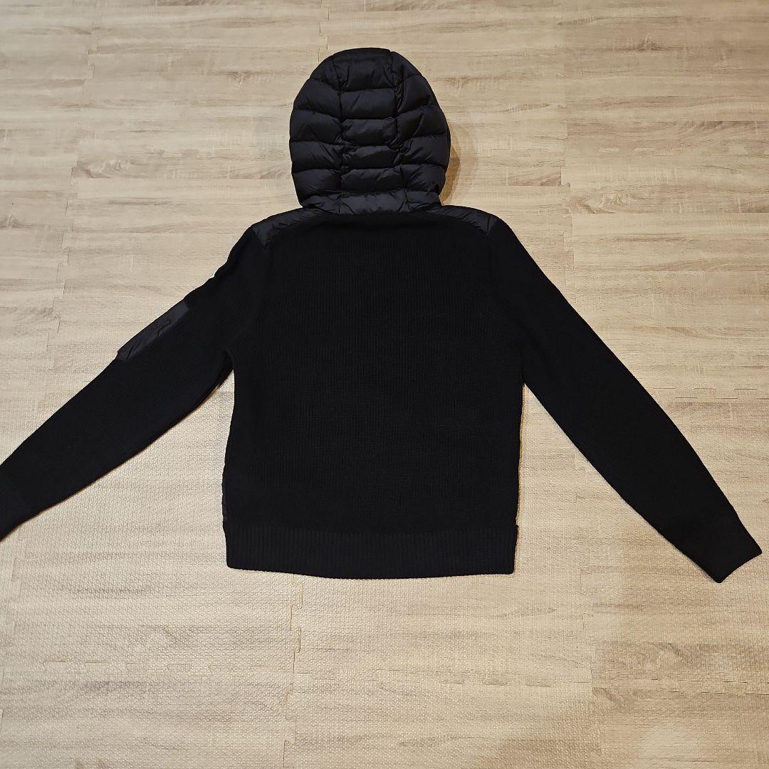 テロン⭐MONCLER ブラックダウンニット　 フード付き