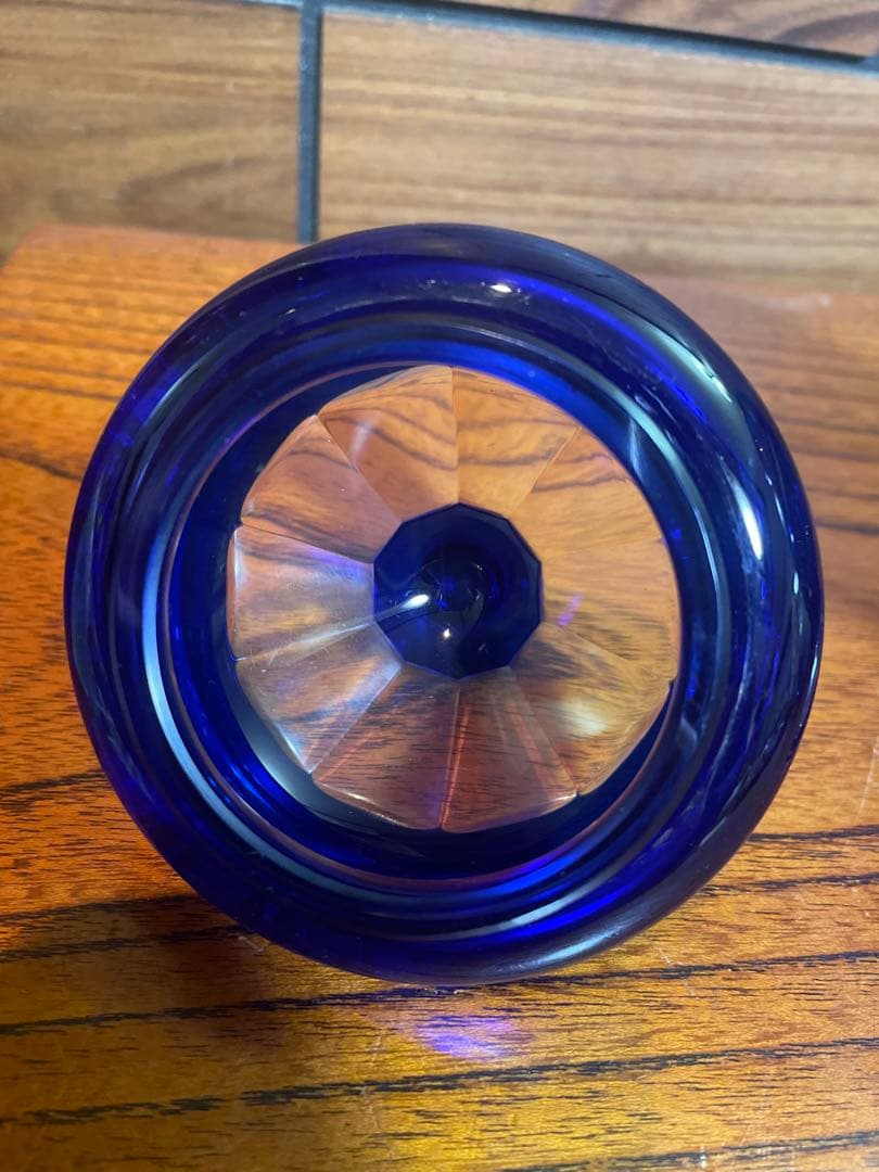 ゴブレット蓋付き　飾り　切子　金彩