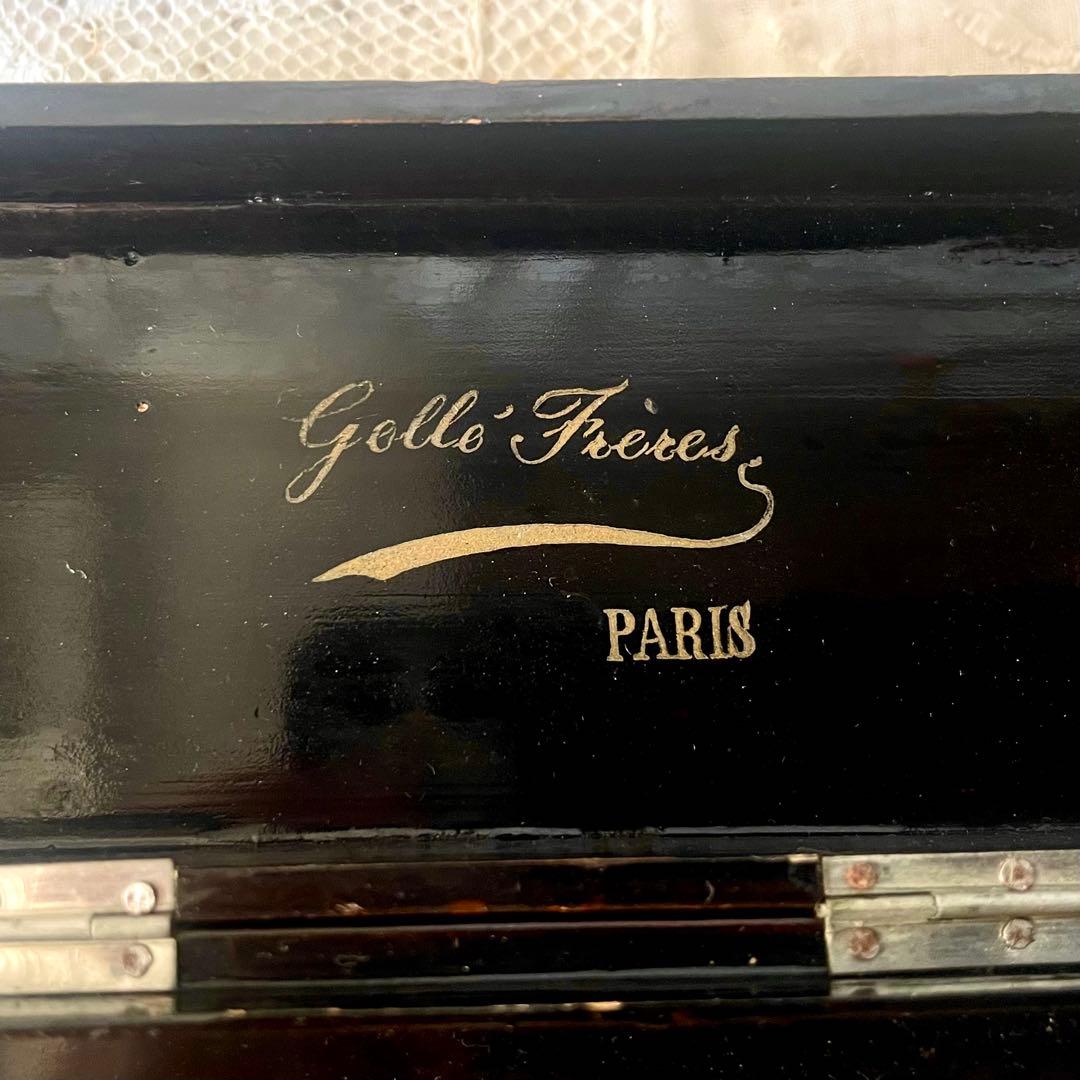 蒔絵風パフュームボックス　香水箱　木製ケース　ジャポニズム　フランスアンティーク