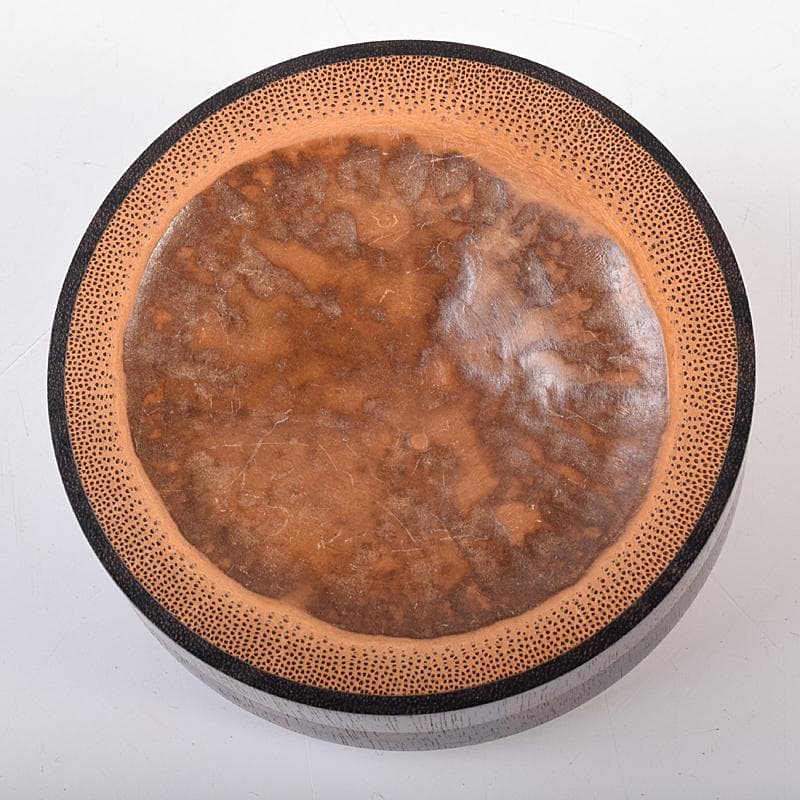 茶道具　畑幸春作　竹根丸香合　八幡宗豊極め箱　C　R7975