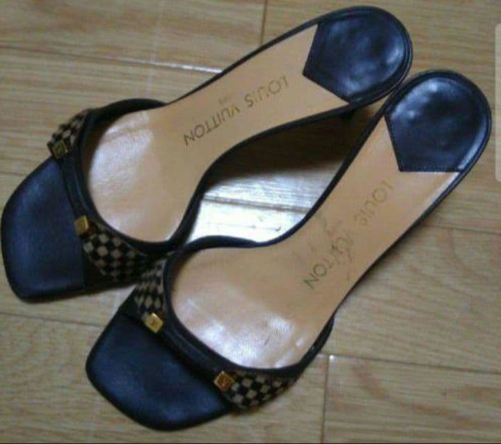 2503　ルイヴィトン　ミュール　ハラコ　23.5　極美品