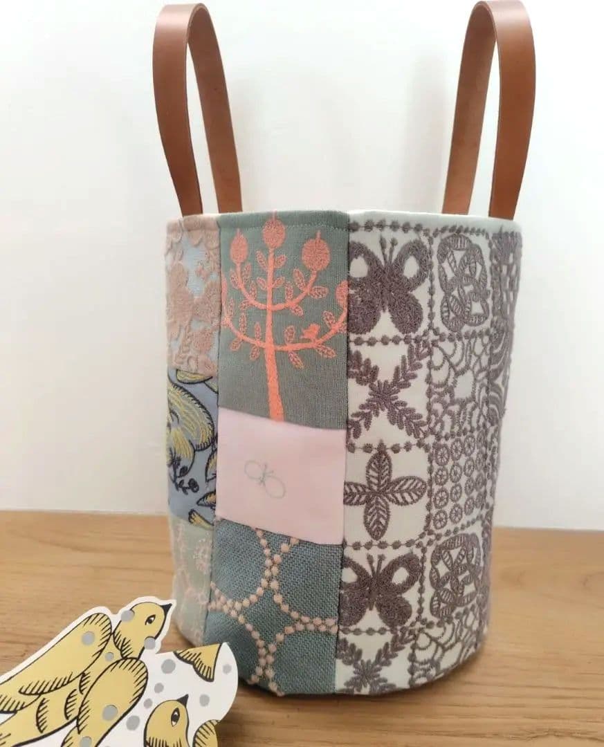 ミナペルホネン　forest tileパッチワークバケツバッグ·*♪