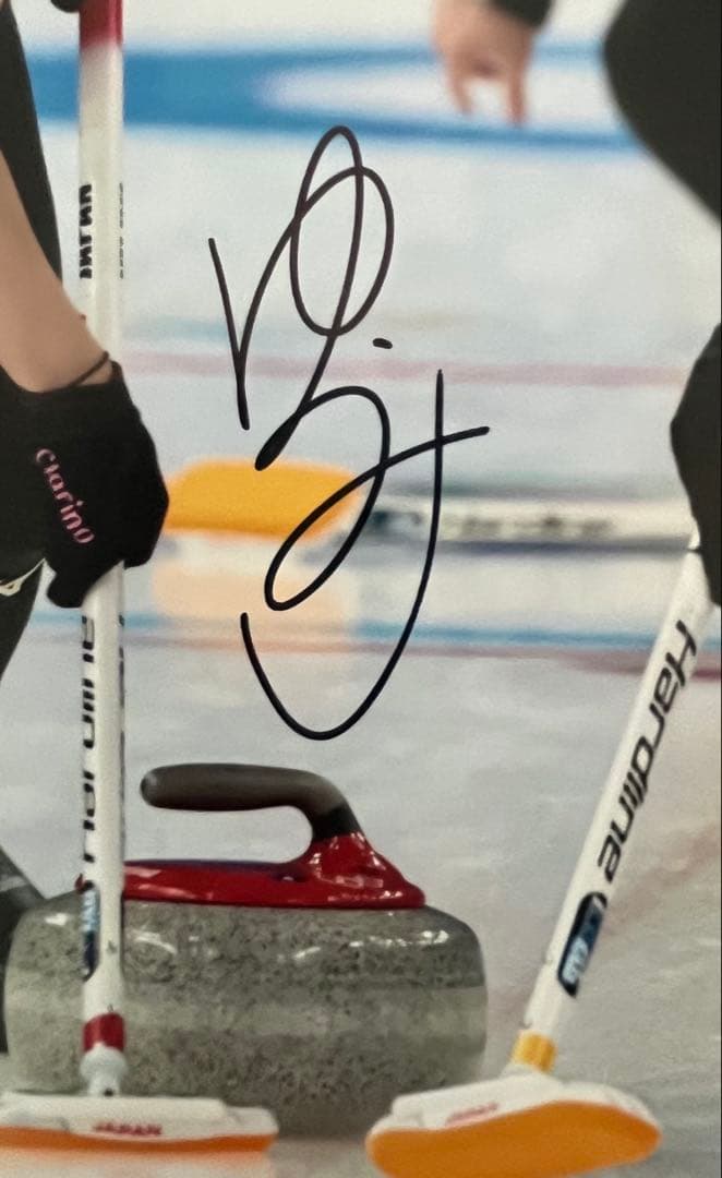 鈴木夕湖 直筆サイン付き写真 ロコ•ソラーレ 証明書付き　1枚