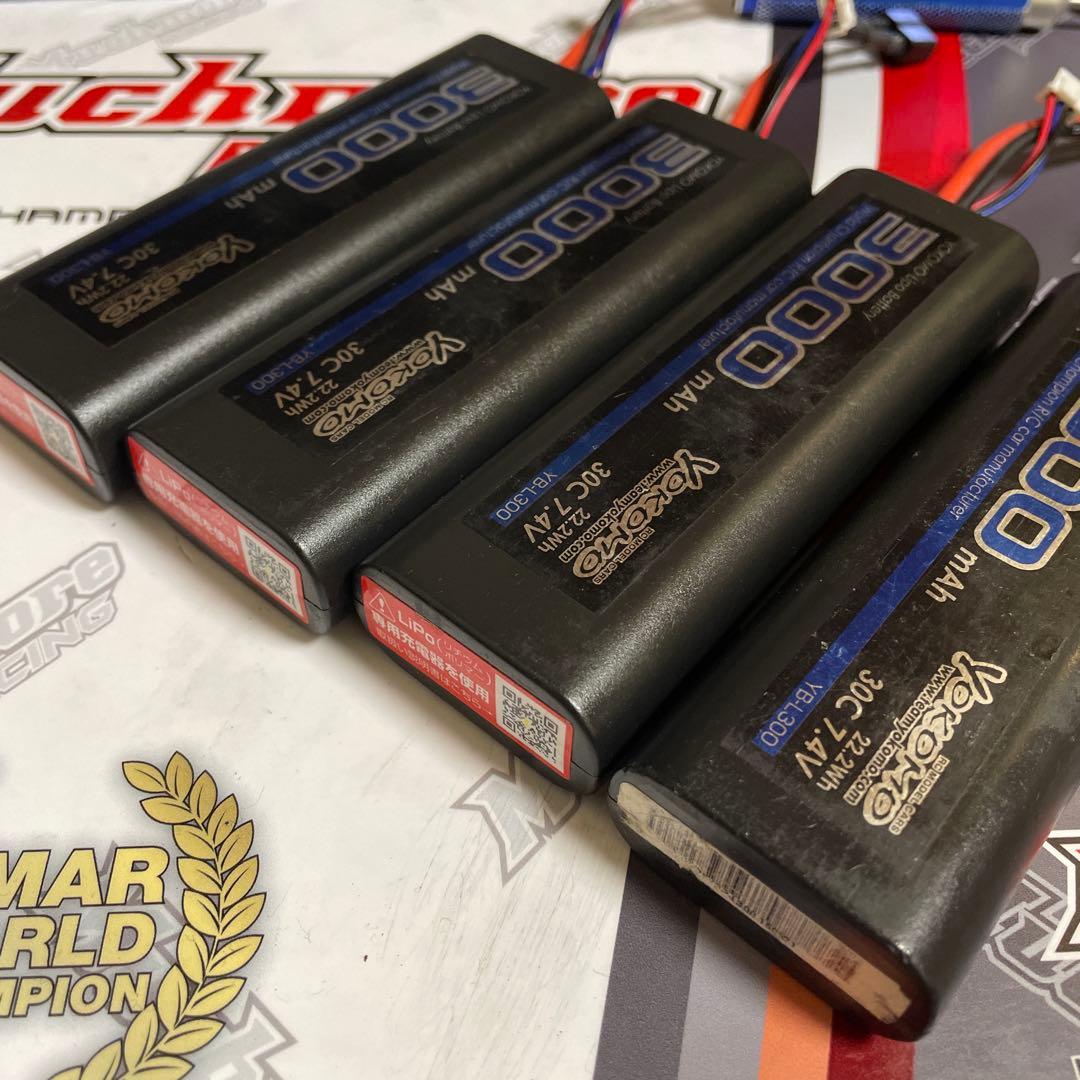 ヨコモ　リポバッテリー 3000mAh 4本セット❗️