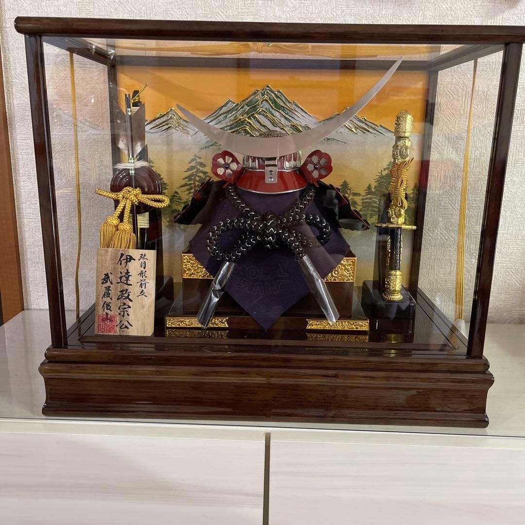 五月人形　兜　伊達政宗　男の子　オルゴール付き